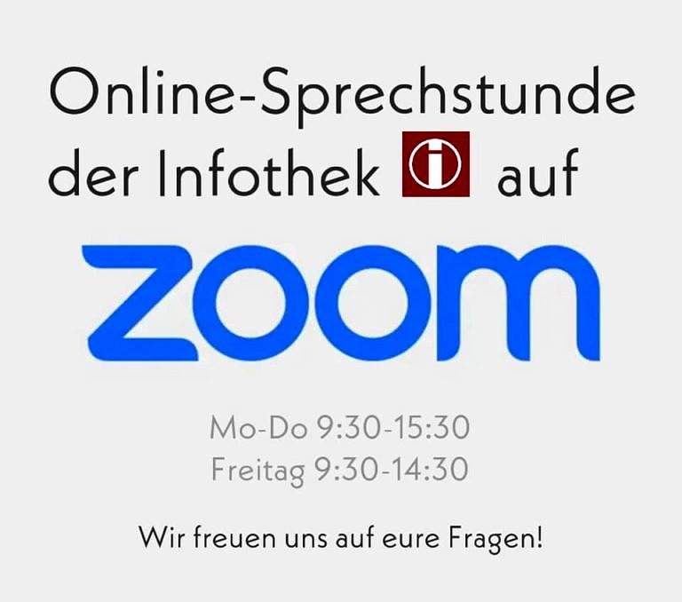Online-Sprechstunde der Infothek auf Zoom